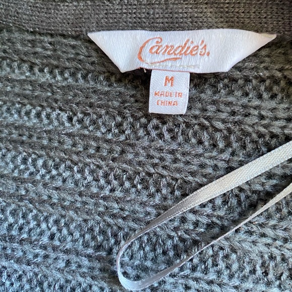 Candies gray long cardigan sweater with gold sequins - Picture 5 of 5